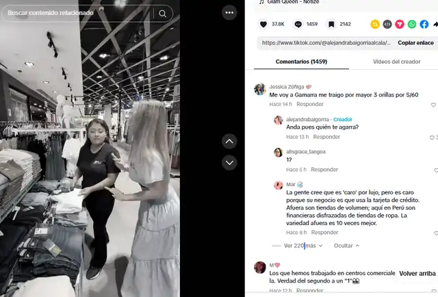 Publicación de Alejandra Baigorria. Foto: captura/TikTok Publicación de Alejandra Baigorria. Foto: captura/TikTok