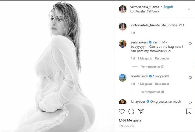 Victoria de la Fuente Bozzo anuncia su embarazo. Foto: Victoria de la Fuente/ Instagram