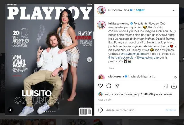 Luisito Comunica en portada de Playboy. Foto: captura/Instagram