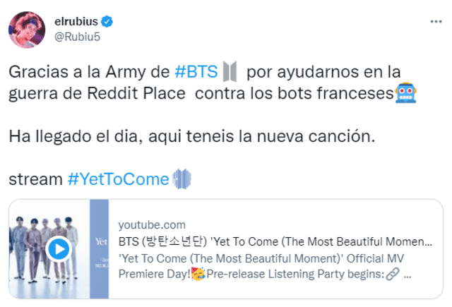 BTS El Rubius MV Yet to come