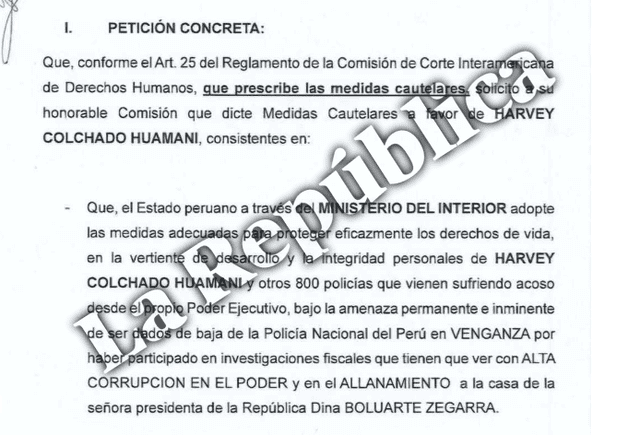 Solicitud de Harvey Colchado a la CIDH. Foto: LR   