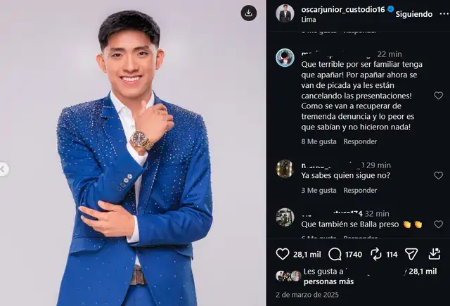 Comentarios en redes sociales