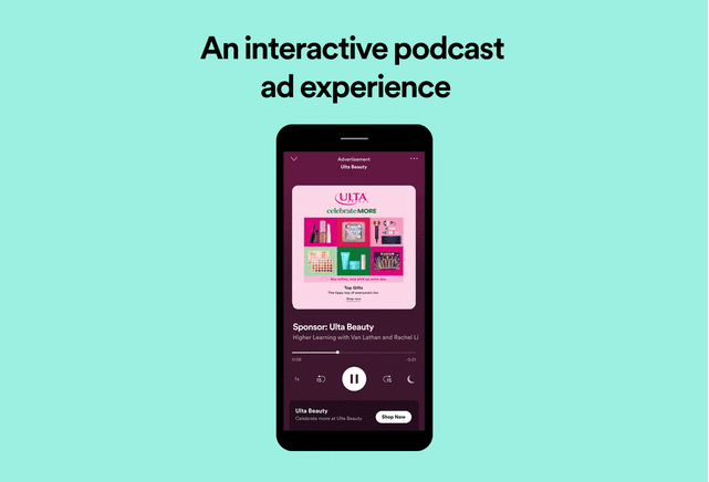 Así lucen los nuevos anuncios interactivos de la aplicación. Foto: Spotify