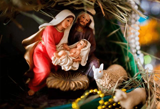 Los demás detalles del pesebre navideño no se aprecian en la foto