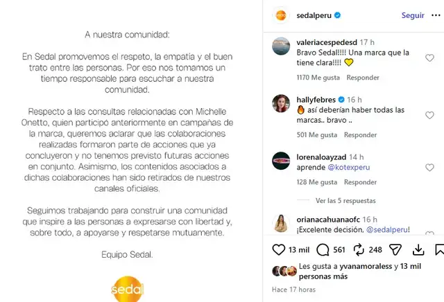 El equipo de Sedal destacó su compromiso con el respeto y el buen trato, reiterando que no apoyan actitudes negativas.