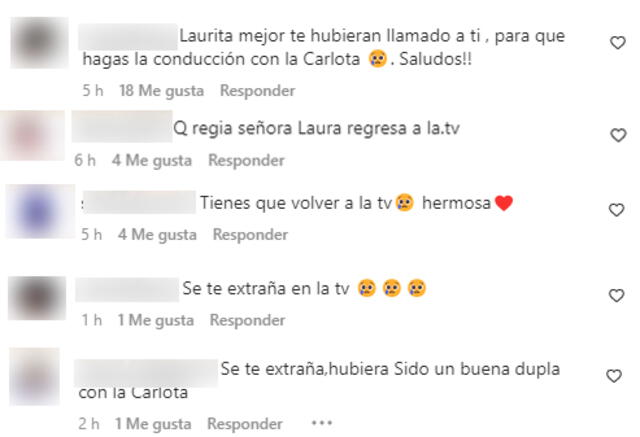 Seguidores de Laura Huarcayo le piden que vuelva a la TV. Foto: Instagram/ Laura Huarcayo.