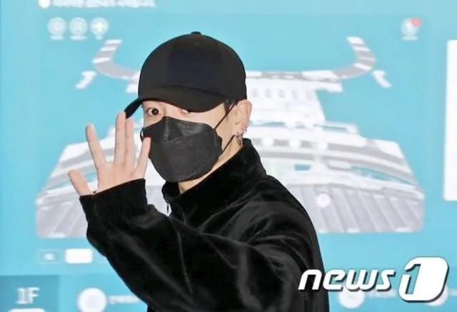 Jungkook de BTS en el aeropuerto de Incheon en una foto de archivo (referencial). Foto: News1