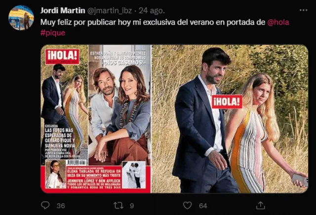 El periodista español tomó las fotografías de Clara Chía Martí y Piqué
