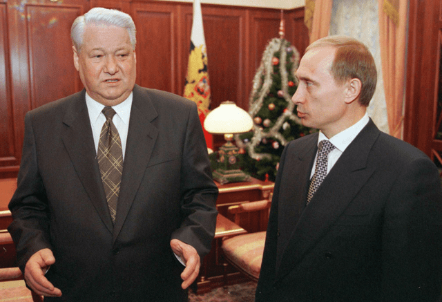 Con Boris Yeltsin en 1999. Foto: AFP