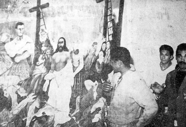 La pintura de Cristo fue lo único que sobrevivió de la Penitenciaría de Lima. Foto: Canal Museal   