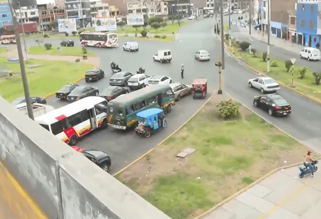 Tráfico se intensificó en la zona por manifestaciones en Panamericana Norte. Foto: Captura Canal N   