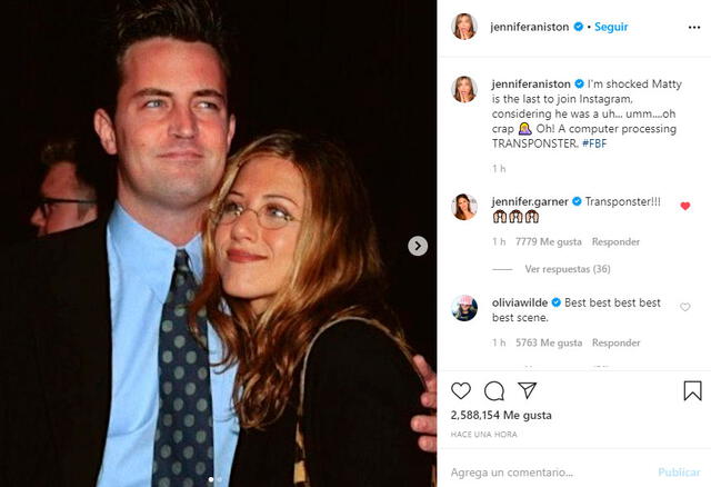 Foto captura: Jennifer Aniston Instagram