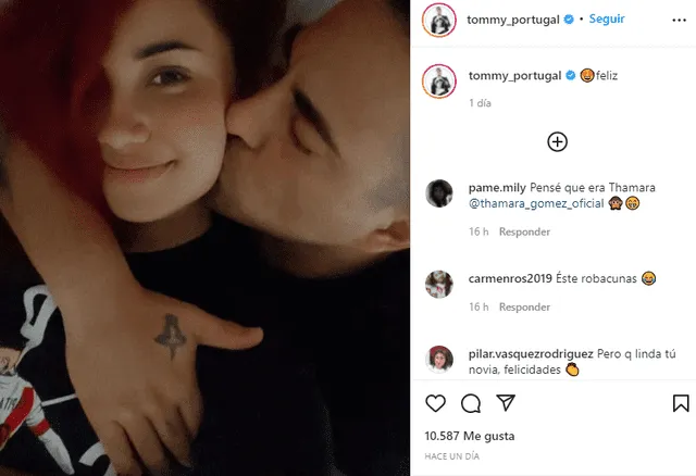 Tommy Portugal oficializó su romance con Dayana Córdova. Foto: Tommy Portugal/Instagram.