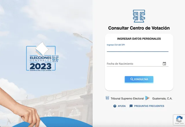 Lugar de votación para las elecciones de Guatemala 2023.