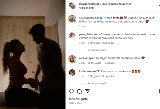  Esposo de Xoana González compartió un romántico video en sus redes. Foto: Instagram/Javier González-Olaechea G.   