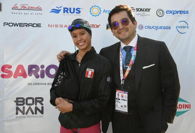 Alexia Sotomayor contenta después de ganar en el torneo sudamericano. Foto: Comité Olímpico Peruano