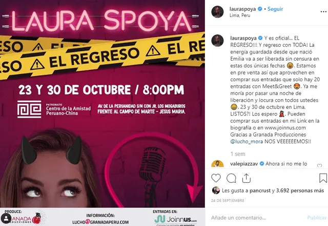 Afiche de "Laura Spoya: el regreso"