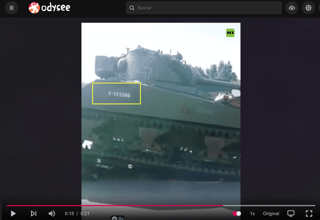 Supuesto video que muestra un tanque llegando a la protesta de agricultores holandeses. Foto: captura LR/Odysee