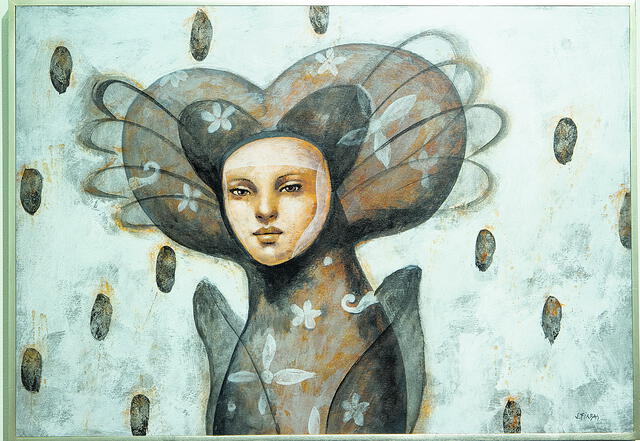 Dama. Pintura cuasisurrealista del artista Joseph Firbas, trabajada en óleo. Foto: difusión