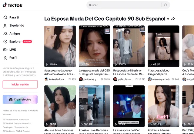  'La esposa muda del CEO' en TikTok. Foto: captura/TikTok   