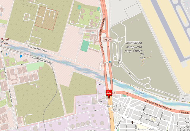 Ubicación del siniestro en el Callao. Foto: Bomberos.   