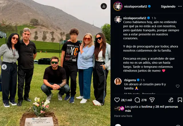 A través de Instagram, Porcella compartió su dolor y recordó la cercanía con su primo, prometiendo cuidar de su familia y asegurando que siempre vivirá en sus corazones. A través de Instagram, Porcella compartió su dolor y recordó la cercanía con su primo, prometiendo cuidar de su familia y asegurando que siempre vivirá en sus corazones.