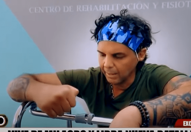En 2020, Luis Miguel Llanos recibió tres impactos de bala y uno de ellos afectó su vertebra medular