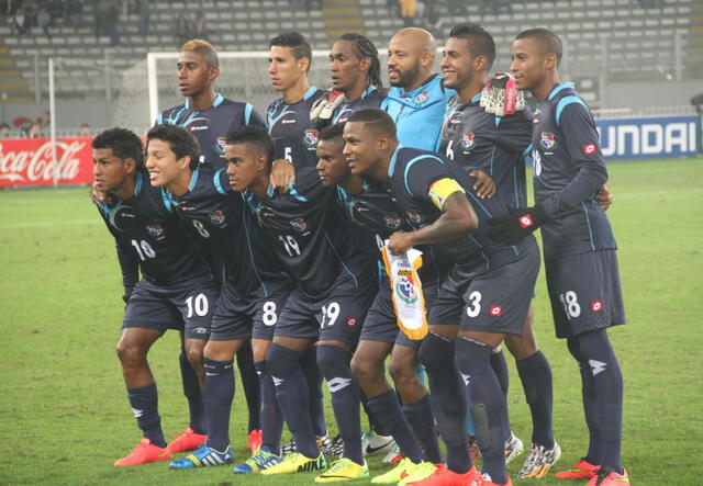 El equipo de Panamá que visitó a la selección peruana. Foto: Luis Jiménez