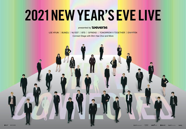 Banner promocional del 2021 News years eve live. Foto: Big Hit