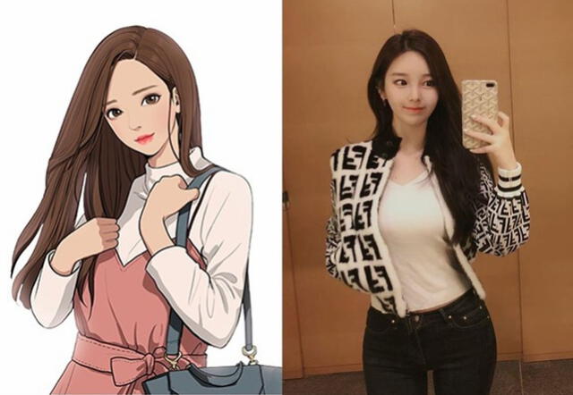 Jugyeong (personaje de True beauty) y Yaongyi. Foto: Naver/Instagram