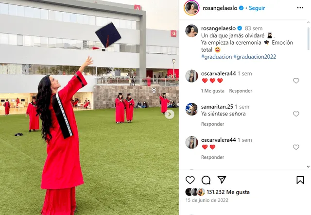 Rosángela Espinoza estudió en la UPC. Foto: Instagram/Rosángela Espinoza   