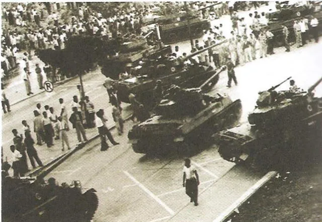  Tanques militares el 23 de enero de 1958. Foto: Wikipedia   