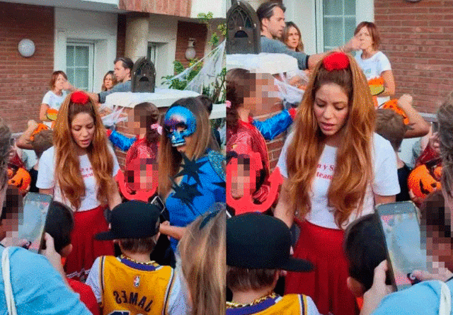 Shakira es captada festejando Halloween junto a sus hijos con curioso disfraz