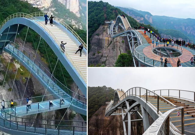 Diseñado por el arquitecto He Yunchang, el puente tiene una longitud de 100 metros y presenta una estructura ondulada que recuerda a una hélice de ADN. Foto: MyBestPlace   