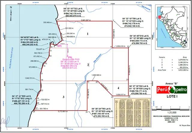 Lote I. Foto: Perupetro   
