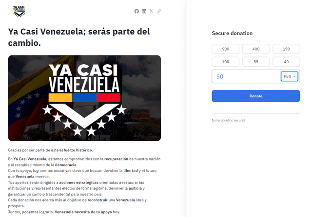 Puedes donar en moneda convencional o criptomoneda. Foto: Ya Casi Venezuela