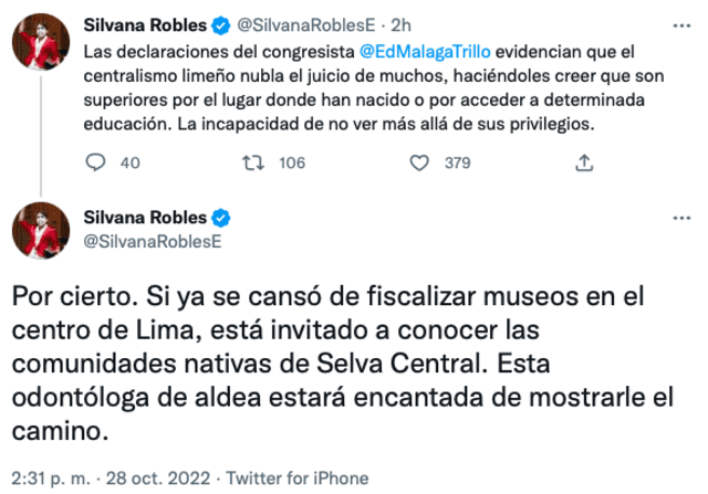 Tuit de Silvana Robles