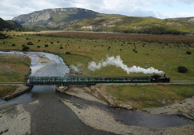 Recorrido de "El Tren fin del mundo" en Ushuaia. Foto: Tren fin del mundo