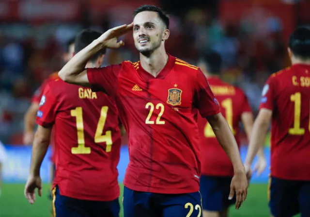 Pablo Sarabia puso el 4-0 definitivo en la victoria de España ante Georgia. Foto: Selección Española.