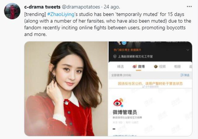 Registro de la primera intervención de Weibo en actividades de fans. Foto: vía Twitter