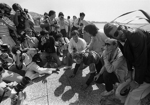 Terry Jones y Monty Phyton en Cannes en 1983.