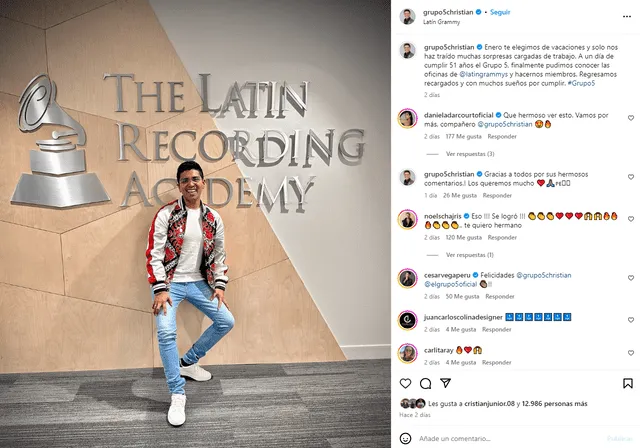 Christian Yaipén fue el encargado de hacer el emocionante anuncio en Instagram. Foto: Christian Yaipén/Instagram   