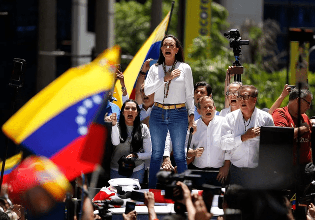  María Corina Machado está al frente de la oposición. Foto: EFE   