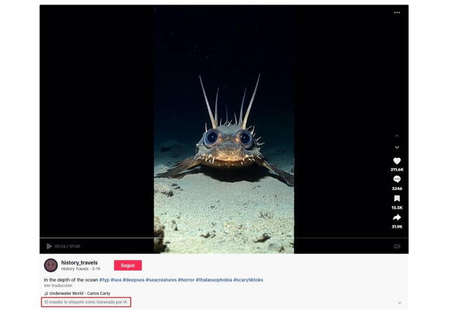 <em>Registro más antiguo del clip viral en la web. Foto: captura de TikTok</em>   