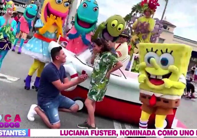 Pedro Loli le pidió la mano a su novia en parque temático de EE.UU.. Foto: captura/América TV