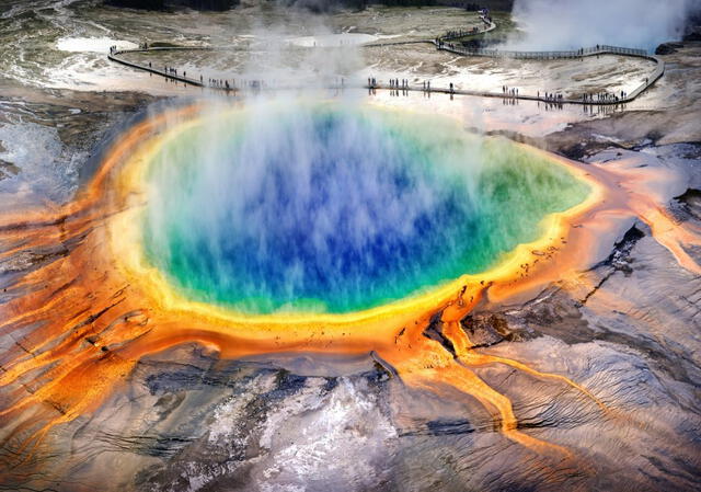 Estados Unidos es el país con más volcanes en el mundo. La caldera de Yellowstone es uno de los más famosos. Foto: El País   