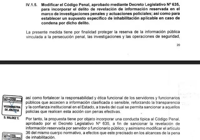 Iniciativa legislativa del Ejecutivo sobre incorporar como delito la revelación de información sobre investigaciones. Iniciativa legislativa del Ejecutivo sobre incorporar como delito la revelación de información sobre investigaciones.