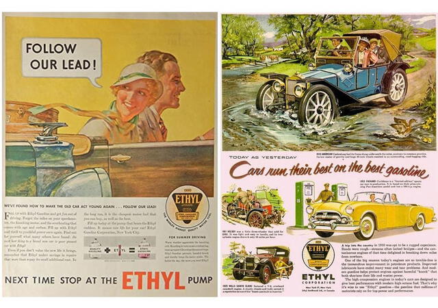 Las publicidades de Ethyl no mencionaron nunca que estuviera compuesto por plomo. Foto: Meteored