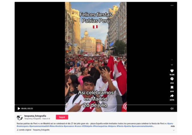 <em>Registro publicado días atrás sobre el video viral. Foto: captura de TikTok</em>   