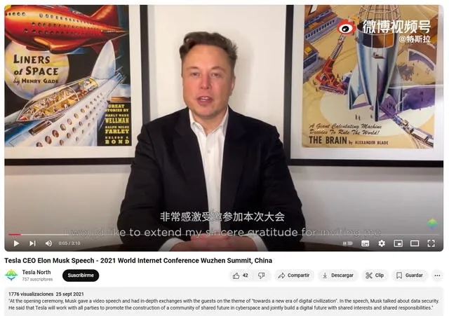 <em> Versión original del video protagonizado por Elon Musk. Fuente: captura de YouTube</em>   